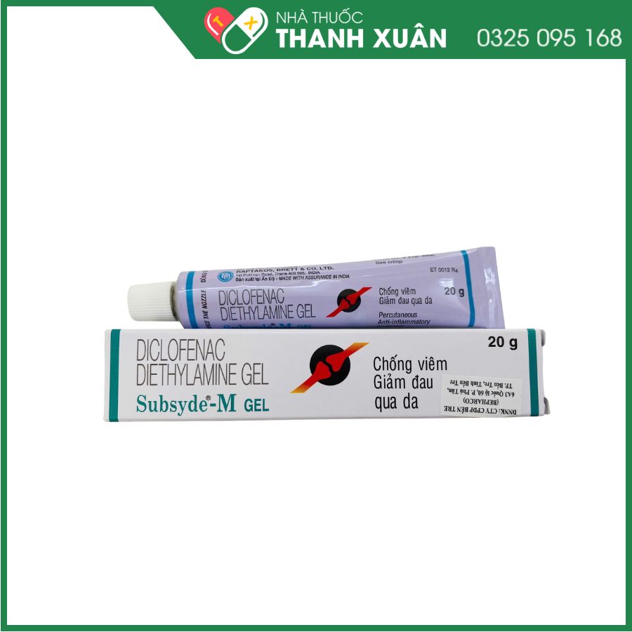 Thuốc bôi Subsyde-M Gel chống viêm, giảm đau qua da